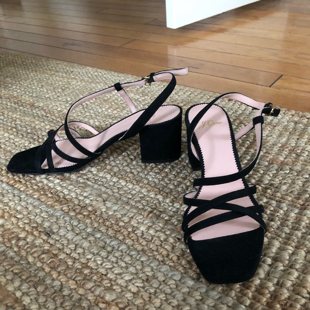 NIB J. Crew Suede Asymmetric Sandal - Picture 3 of 6